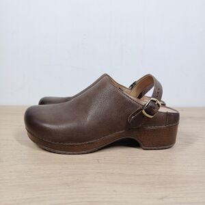 Dansko Brown Leather Mules